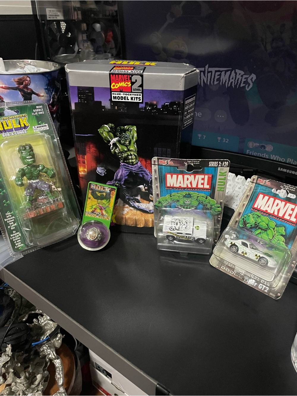 Vintage Marvel Incredible Hulk Nostalgia Toy Bundle (5-Piece Lot)